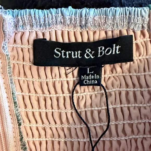 Strut & Bolt Tabitha Strapless multicolor Dress large - Picture 5 of 8